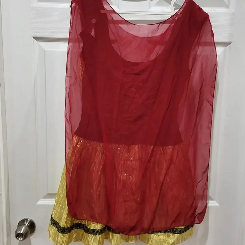 Dreamgirl Golden DRESS Gladiator Costume halloween cape size XL